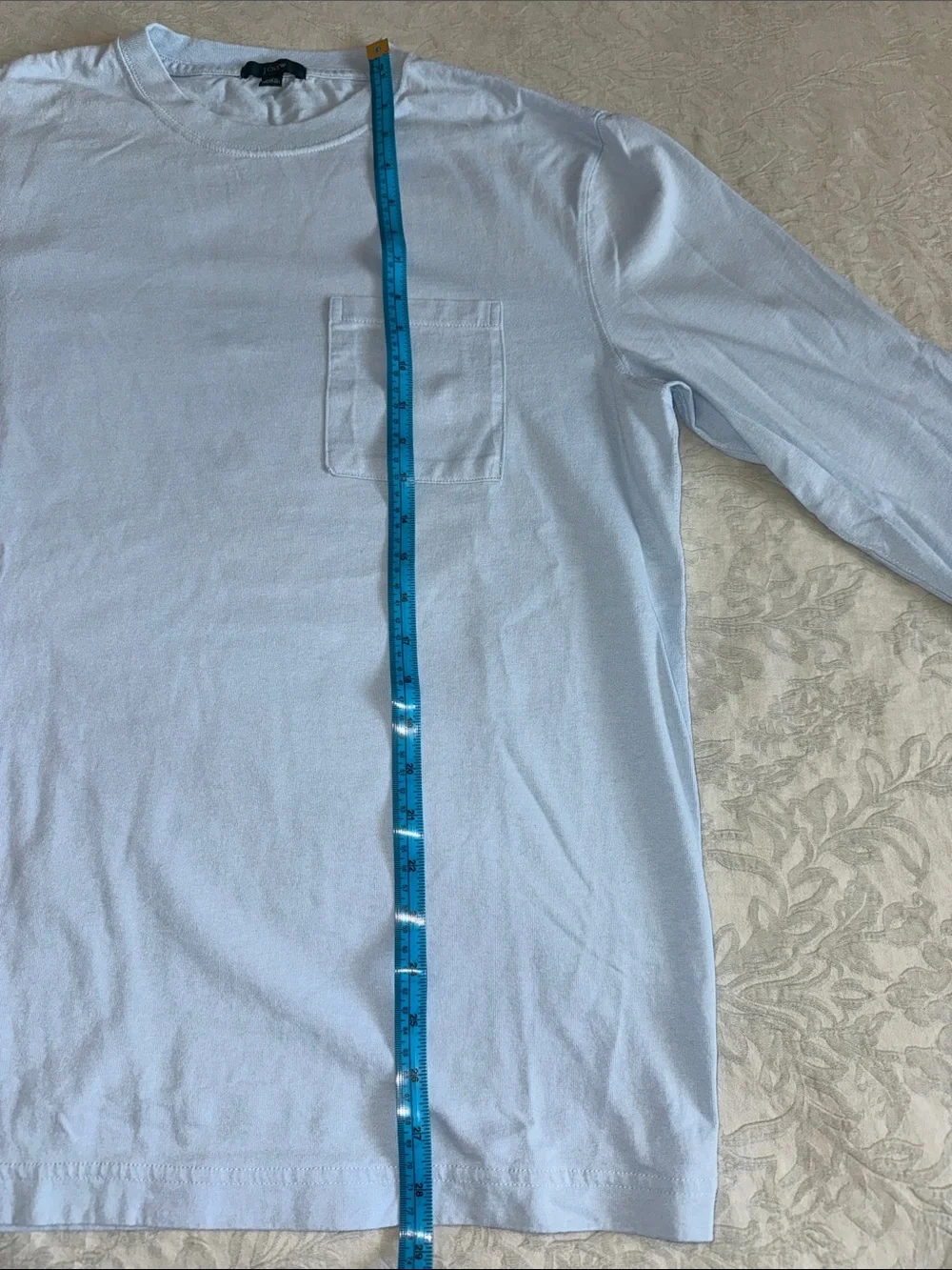 J. Crew Men's Long Sleeve Pocket Tee - Light Blue